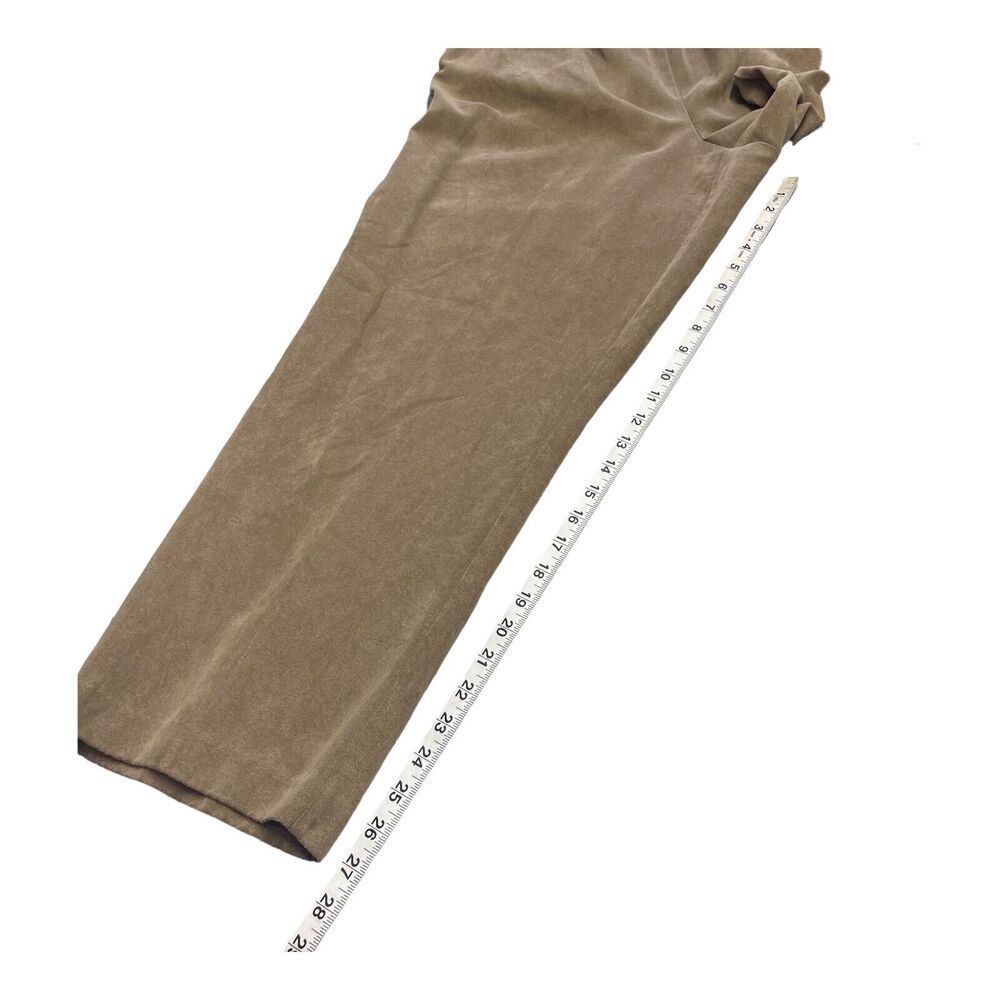 Alfred Dunner Wide Leg Pants Women 14 Brown 100% Polyester Elastic Waist Pull On - Picture 7 of 7